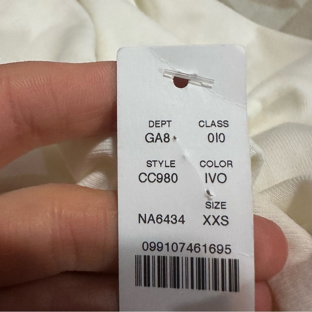 J crew ivory Perfect-fit long-sleeve crewneck T-shirt with lion buttons - Picture 3 of 3